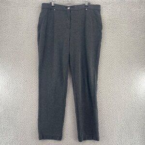 Chicos Pants Womens 1.5 US 10 Gray Stretch Knit Ankle Jegging Tapered Leg Casual